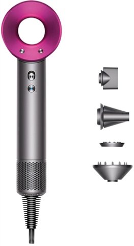 Dyson Supersonic HD03 Hair Dryer (4 Attachments) - Iron/Fuchsia, B